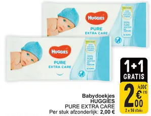 Aanbieding: Babydoekjes PURE EXTRA CARE