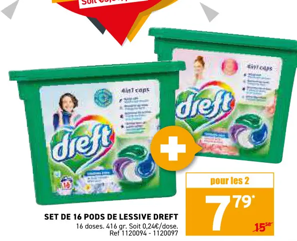 Offre: Pods de lessive