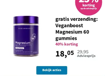 Aanbieding: Veganboost Magnesium gummies