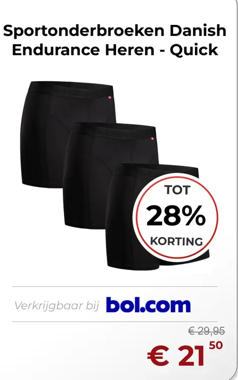 Aanbieding: Sportonderbroeken Danish Endurance Heren - Quick