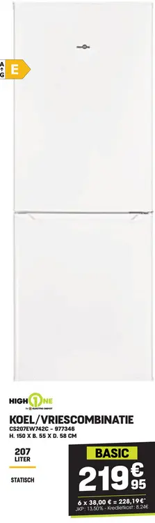 Promotie: Koel/vriescombinatie