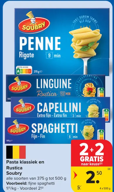 Promotie: Pasta klassiek en Rustica