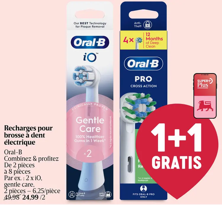 Offre: Recharges pour brosse à dent électrique