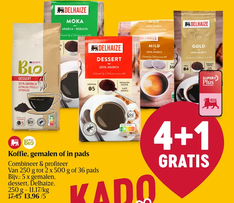 Promotie: Koffie, gemalen of in pads