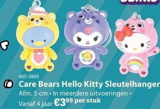 Aanbieding: Care Bears Hello Kitty Sleutelhanger