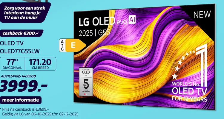 Aanbieding: LG OLED EVO 4K 77G55LW (2025)