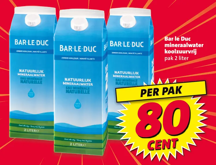 Aanbieding: Mineraalwater koolzuurvrij