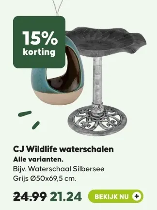 Aanbieding: CJ Wildlife waterschalen