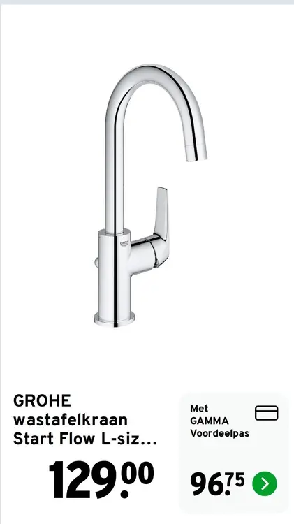 Aanbieding: Wastafelkraan Start Flow L-size