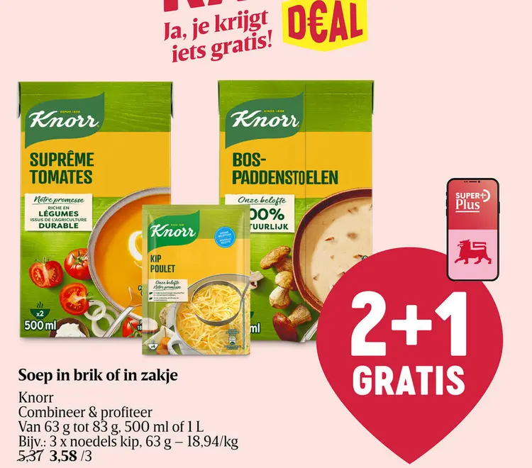Promotie: Soep in brik of in zakje