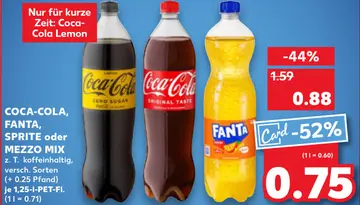 Aanbieding: COCA-COLA, FANTA, SPRITE oder MEZZO MIX