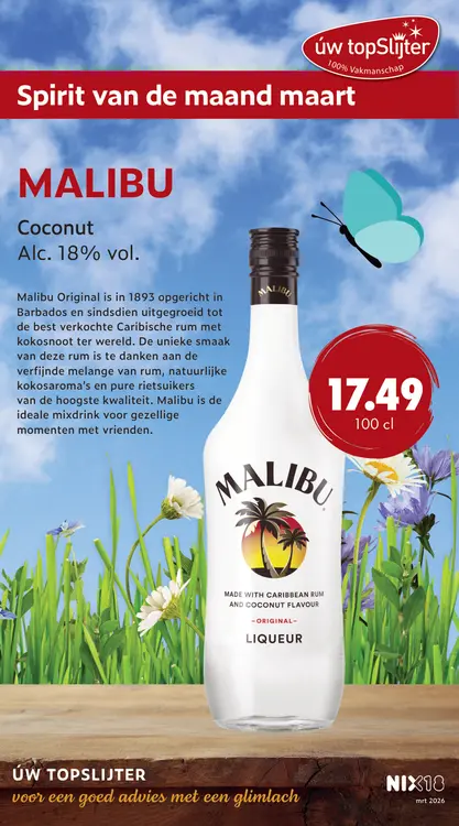 Aanbieding: Malibu Coconut 18% vol.