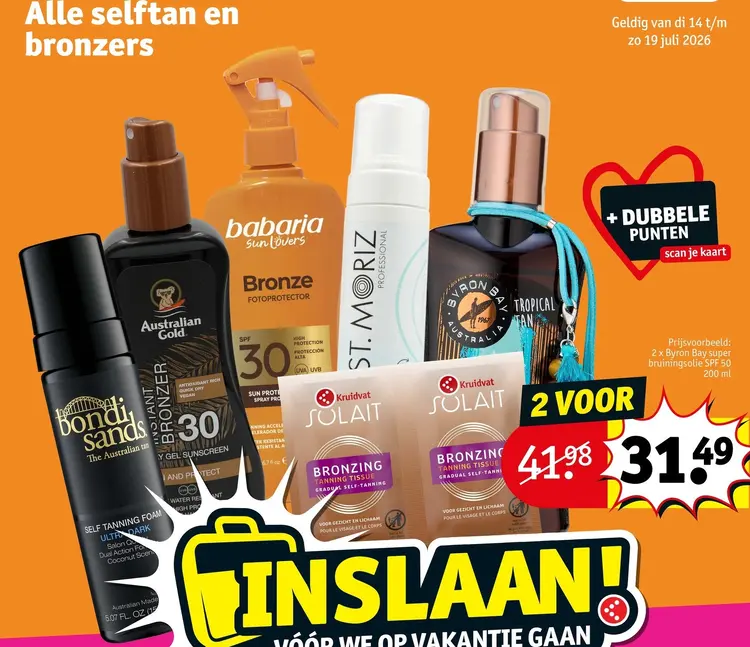 Promotie: Alle selftan en bronzers