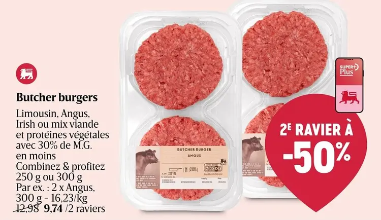 Offre: Butcher burgers