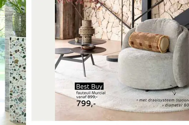 Promotie: Murcial, fauteuil - diameter 80 cm