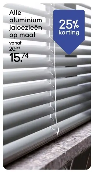 Aanbieding: Alle aluminium jaloezieën op maat