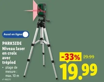 Offre: Niveau laser en croix avec trépied