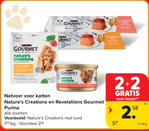 Promotie: Natvoer voor katten Nature's Creations en Revelations