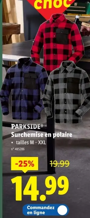 Offre: Surchemise en polaire