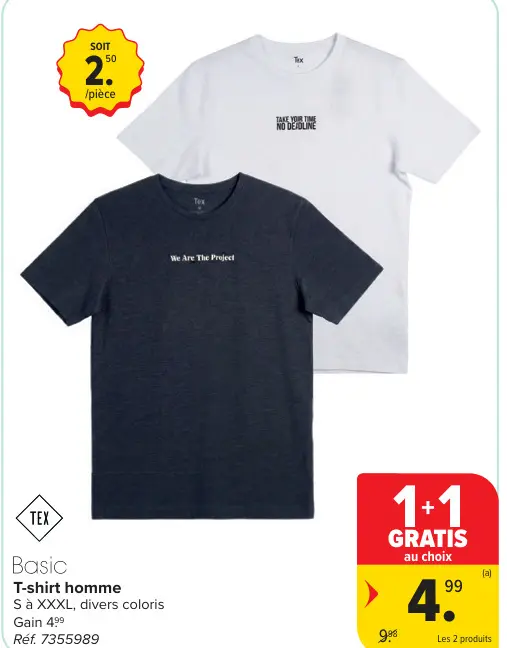 Offre: T-shirt homme