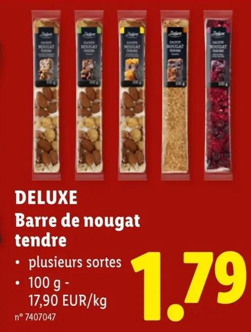 Offre: DELUXE Barre de nougat tendre