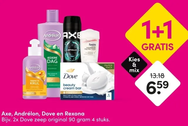 Aanbieding: Axe, Andrélon, Dove en Rexona