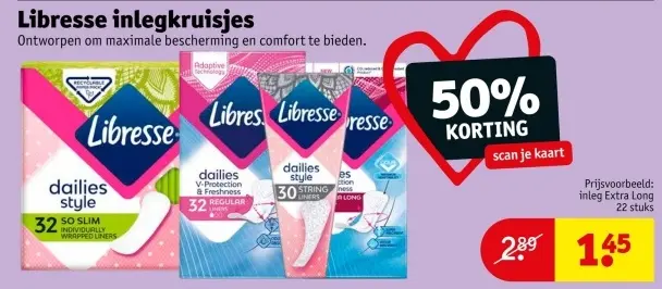 Aanbieding: Libresse inlegkruisjes