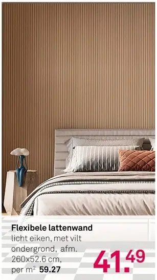 Aanbieding: Flexibele lattenwand