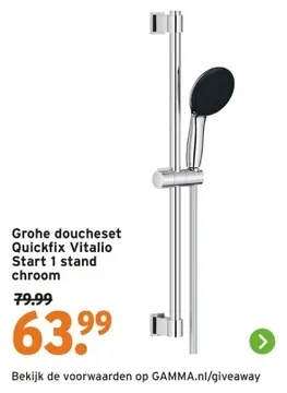 Aanbieding: Grohe doucheset Quickfix Vitalio Start 1 stand chroom