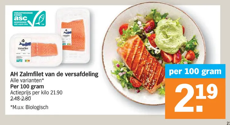 Promotie: Zalmfilet van de versafdeling