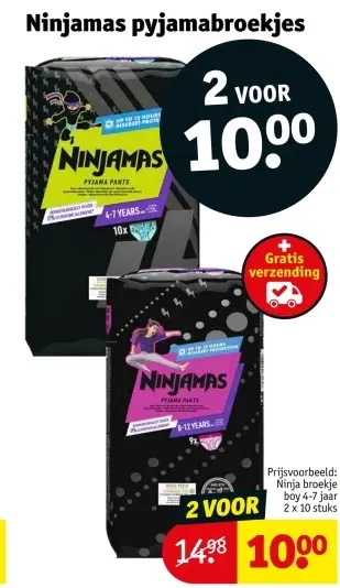 Aanbieding: Ninjamas pyjamabroekjes