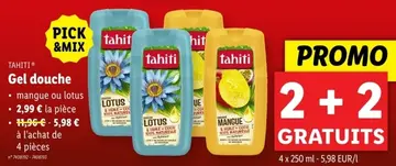 Offre: TAHITI® Gel douche mangue ou lotus