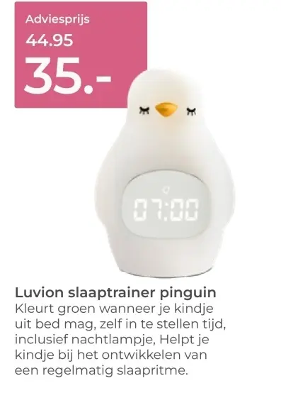 Aanbieding: Luvion slaaptrainer pinguin