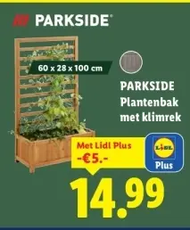 Aanbieding: Plantenbak met klimrek