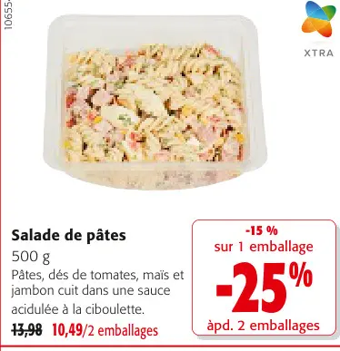 Offre: Salade de pâtes