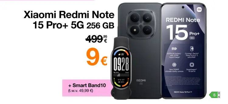 Promotie: Redmi Note 15 Pro+ 5G 256GB + Smart Band10