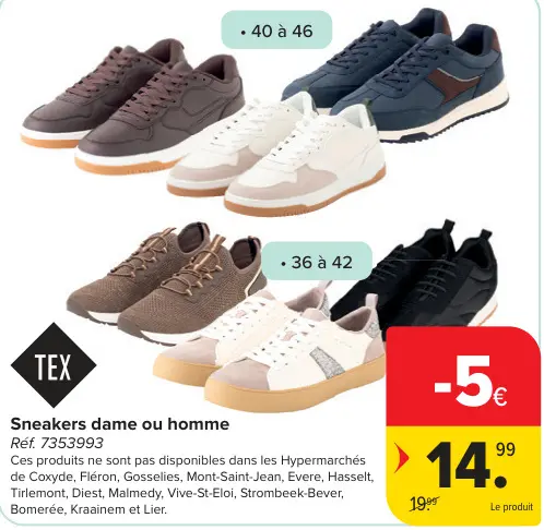 Offre: Sneakers dame ou homme