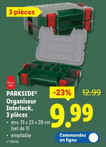 Offre: Organiseur Interlock