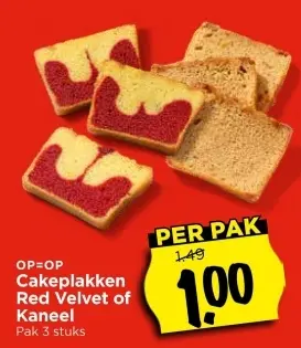 Aanbieding: Cakeplakken Red Velvet of Kaneel
