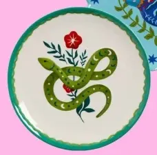 Aanbieding: Bordje Slang wit 15 cm