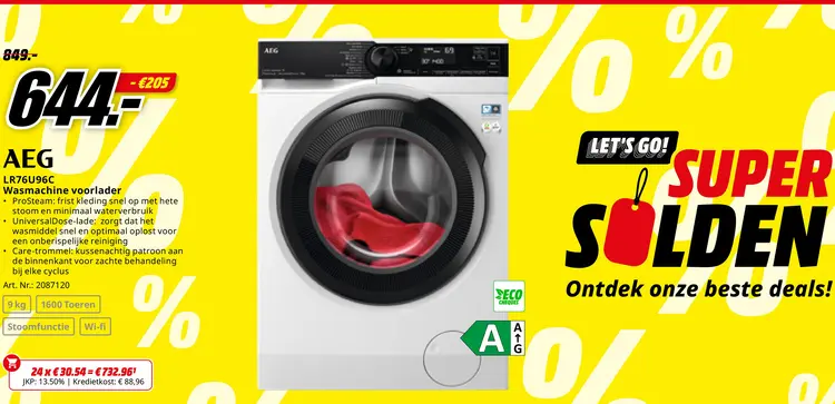 Promotie: Wasmachine voorlader