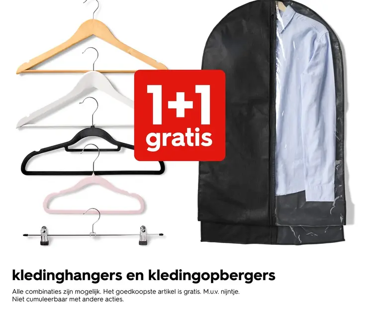 Promotie: kledinghangers en kledingopbergers