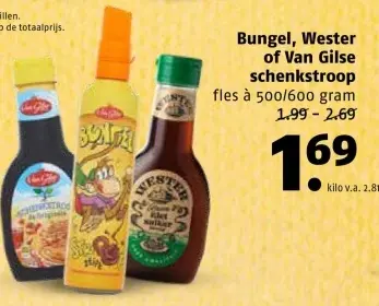 Aanbieding: Bungel, Wester of Van Gilse schenkstroop
