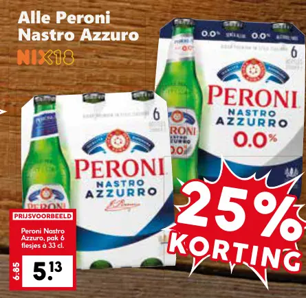 Aanbieding: Peroni Nastro Azzurro