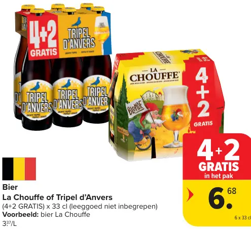 Promotie: Bier La Chouffe of Tripel d'Anvers