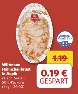 Aanbieding: Wiltmann Hähnchenbrust in Aspik