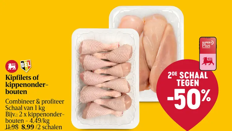 Aanbieding: Kipfilets of kippenonderbouten