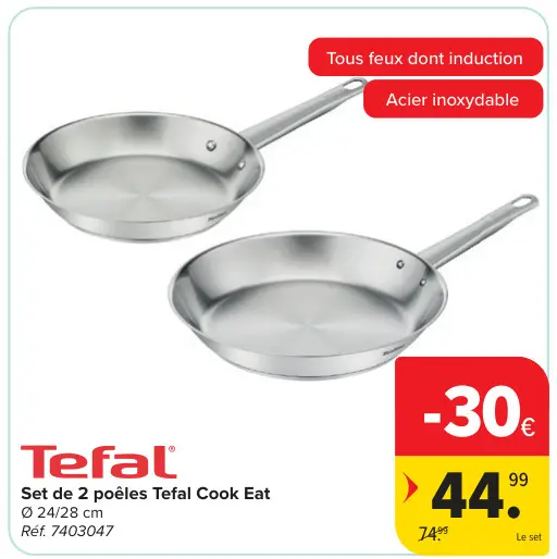 Offre: Set de 2 poêles Cook Eat