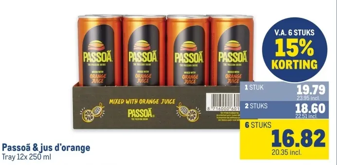 Aanbieding: Passoã & jus d'orange