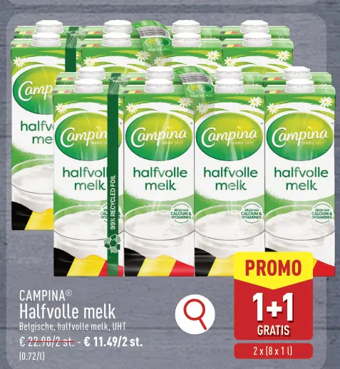 Promotie: Halfvolle melk
